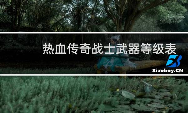 热血传奇战士武器等级表