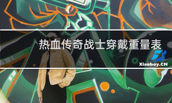 热血传奇战士穿戴重量表
