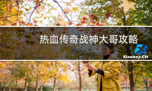 热血传奇战神大哥攻略