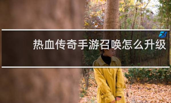 热血传奇手游召唤怎么升级