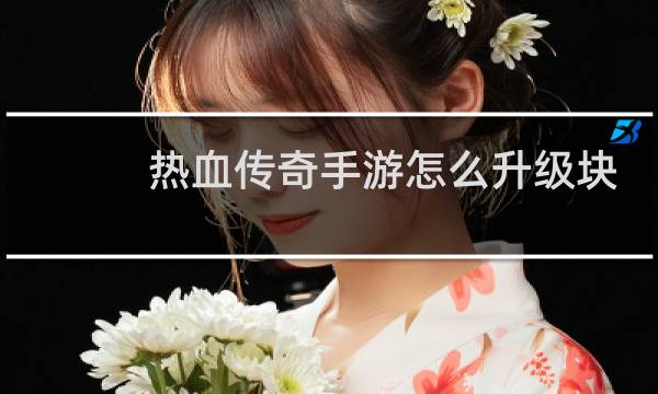 热血传奇手游怎么升级块