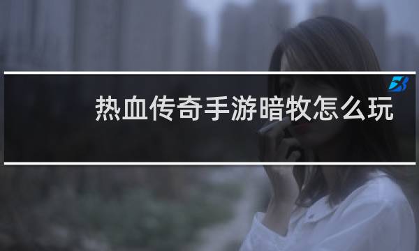 热血传奇手游暗牧怎么玩