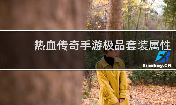 热血传奇手游极品套装属性