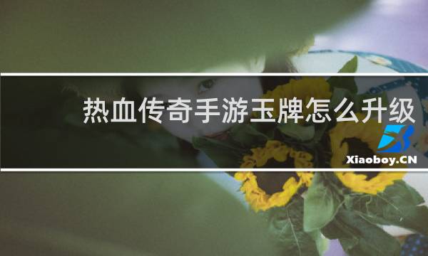 热血传奇手游玉牌怎么升级
