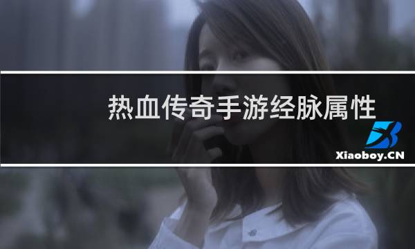 热血传奇手游经脉属性