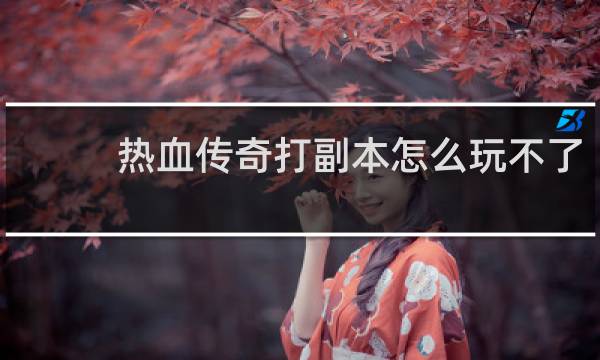 热血传奇打副本怎么玩不了