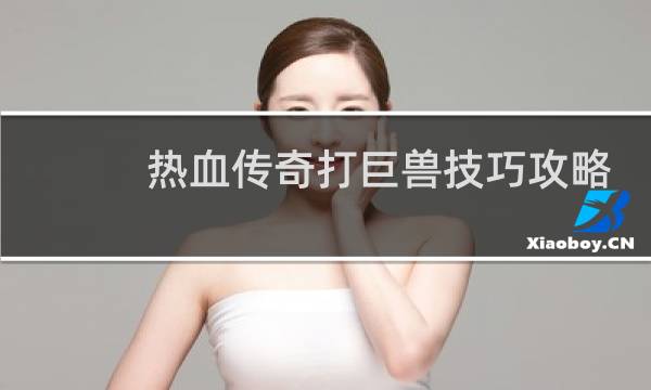 热血传奇打巨兽技巧攻略