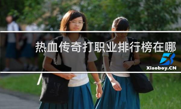 热血传奇打职业排行榜在哪