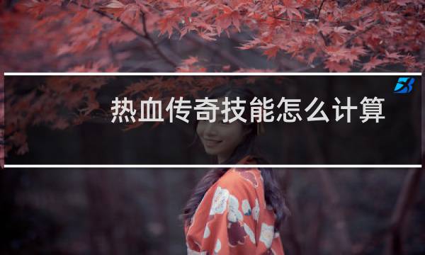 热血传奇技能怎么计算