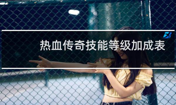 热血传奇技能等级加成表