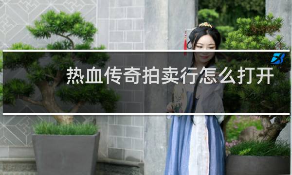 热血传奇拍卖行怎么打开