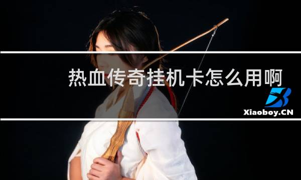 热血传奇挂机卡怎么用啊