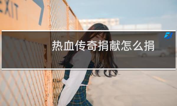 热血传奇捐献怎么捐