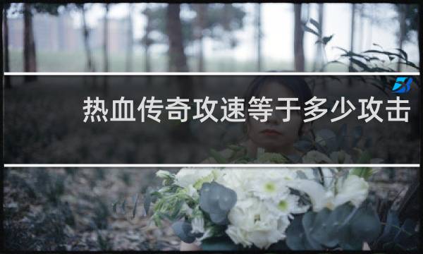 热血传奇攻速等于多少攻击