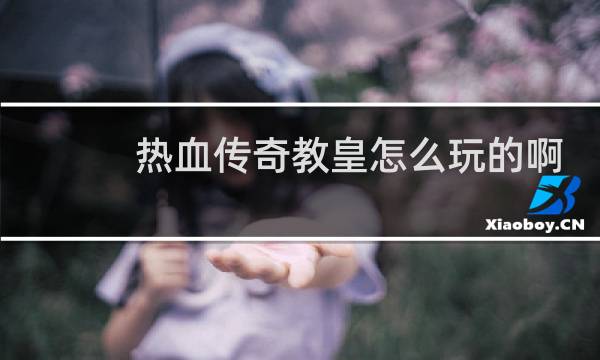 熱血傳奇教皇怎么玩的啊