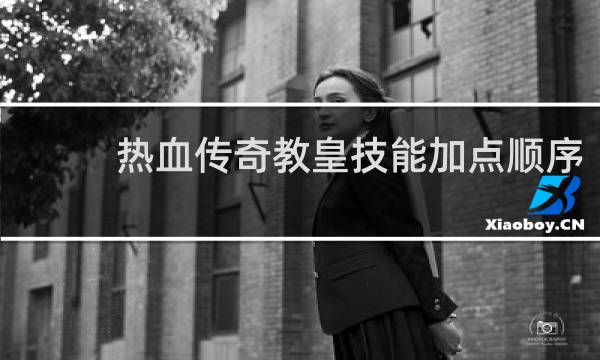 热血传奇教皇技能加点顺序