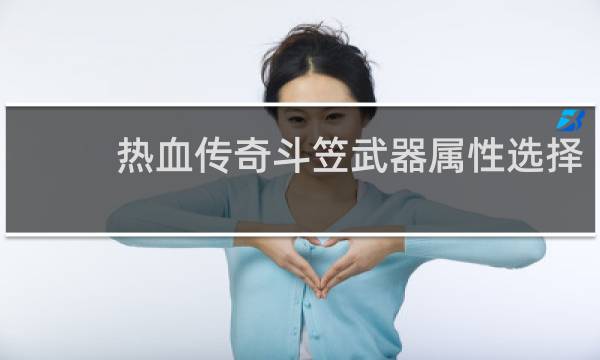 热血传奇斗笠武器属性选择