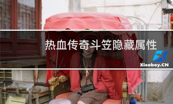 热血传奇斗笠隐藏属性