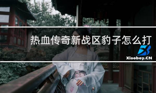 热血传奇新战区豹子怎么打