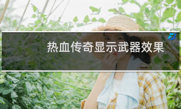 热血传奇显示武器效果