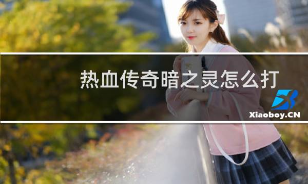 热血传奇暗之灵怎么打