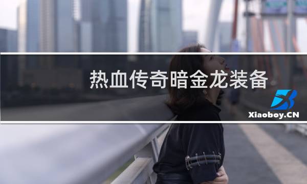 热血传奇暗金龙装备