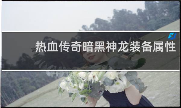 热血传奇暗黑神龙装备属性