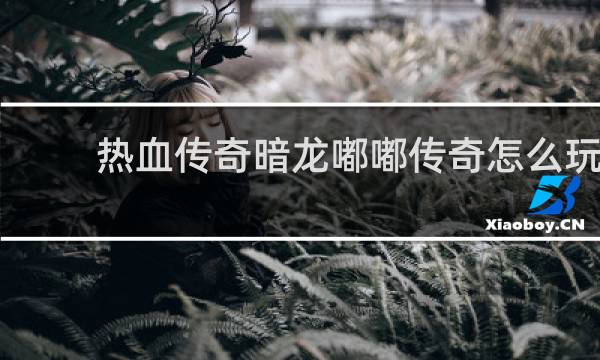 热血传奇暗龙嘟嘟传奇怎么玩