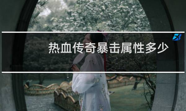 热血传奇暴击属性多少