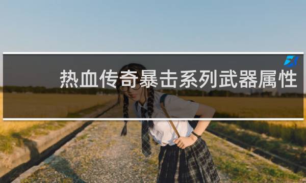 热血传奇暴击系列武器属性