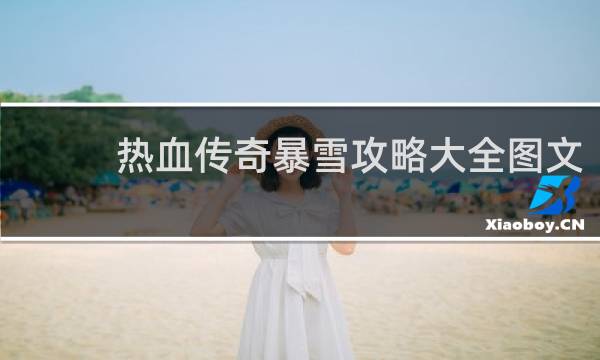 热血传奇暴雪攻略大全图文
