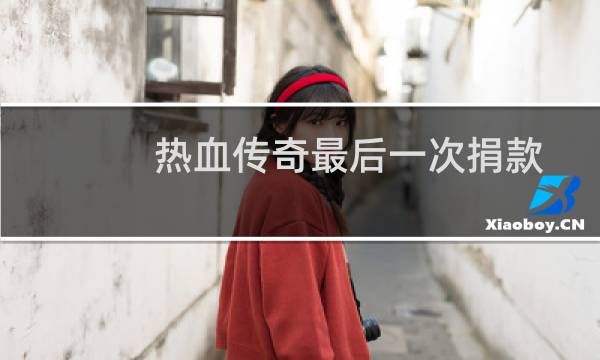 热血传奇最后一次捐款