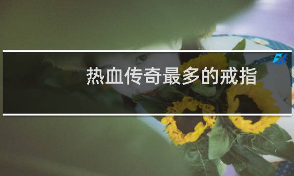 热血传奇最多的戒指