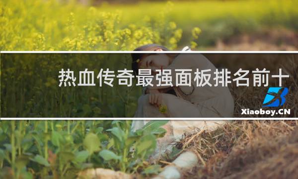 热血传奇最强面板排名前十