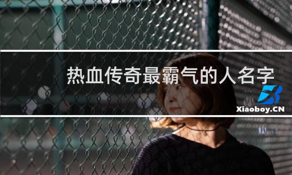 热血传奇最霸气的人名字