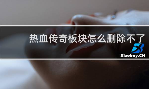 热血传奇板块怎么删除不了