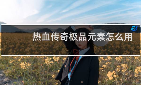 热血传奇极品元素怎么用