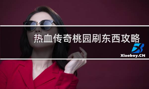 热血传奇桃园刷东西攻略