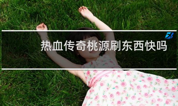 热血传奇桃源刷东西快吗