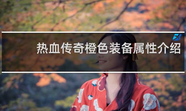 热血传奇橙色装备属性介绍