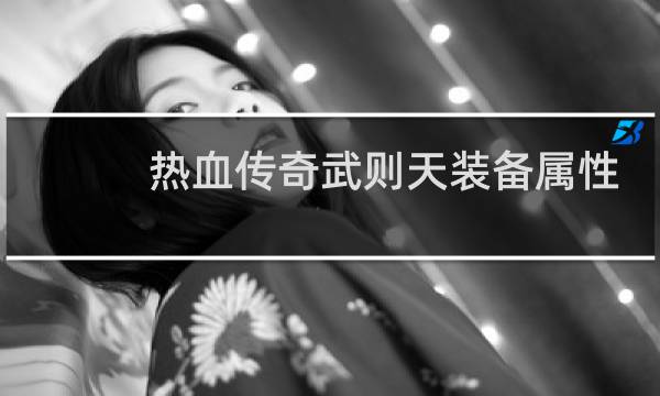 热血传奇武则天装备属性