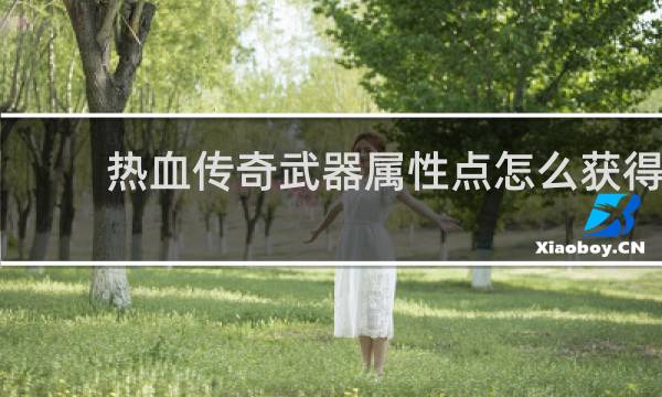 热血传奇武器属性点怎么获得