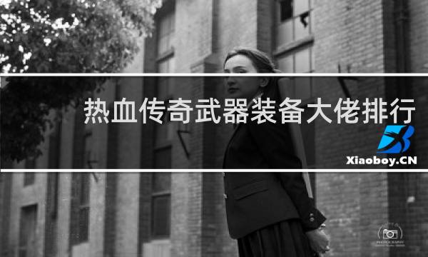 热血传奇武器装备大佬排行