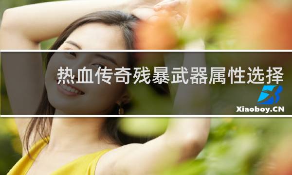 热血传奇残暴武器属性选择