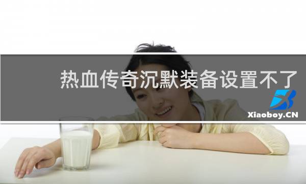 热血传奇沉默装备设置不了