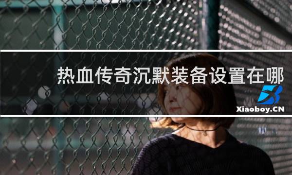 热血传奇沉默装备设置在哪