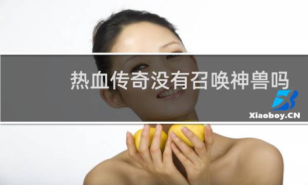 热血传奇没有召唤神兽吗