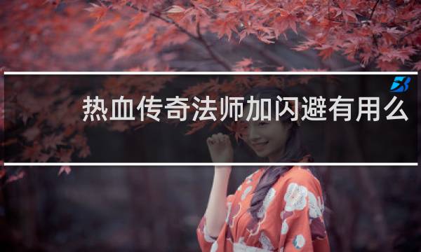 热血传奇法师加闪避有用么