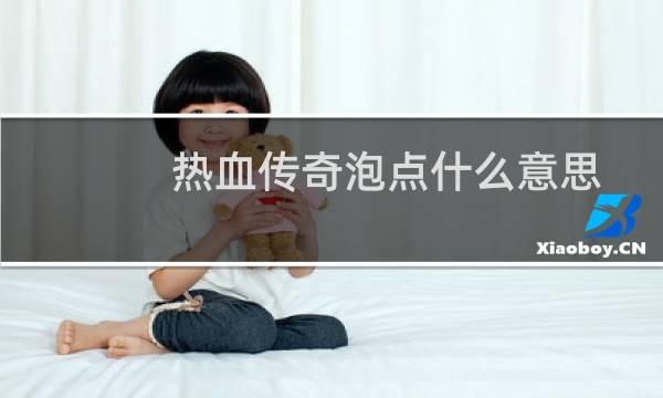 热血传奇泡点什么意思