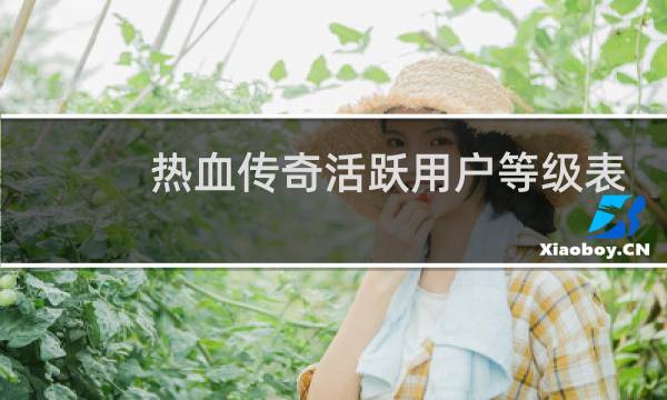 热血传奇活跃用户等级表